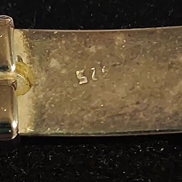 VTG Sterling Silver .925 Curved Link Bracelet Rare - Picture 3 of 4
